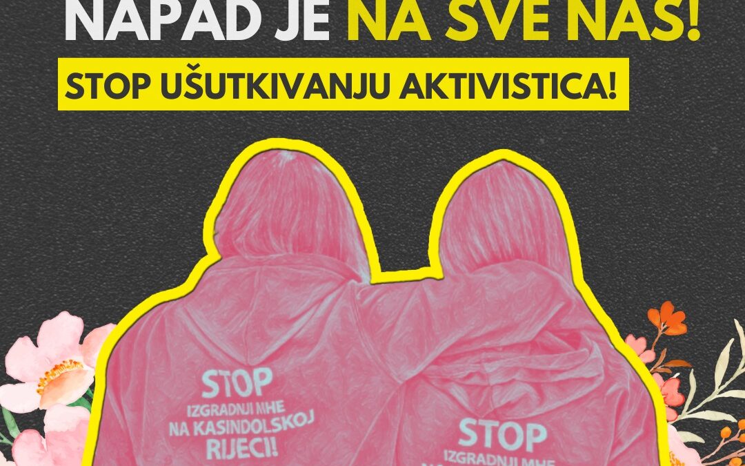 Zajedničko saopštenje za medije neformalne grupe “Stop izgradnji MHE na Kasindolskoj rijeci”, te organizacija Fondacije Atelje za društvene promjene – ACT, EuroNatur i Riverwatch