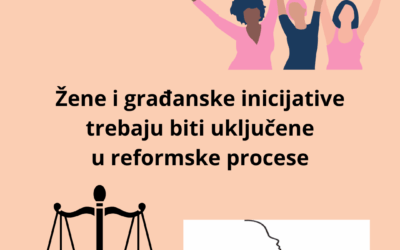 Žene i građanske inicijative trebaju biti uključene u reformske procese