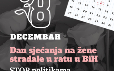 8. decembar – Dan sjećanja na stradanje žena u ratu u Bosni i Hercegovini